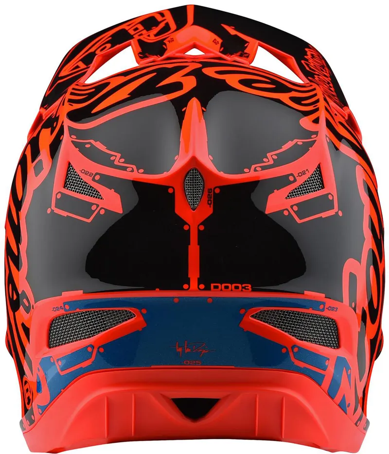 Troy Lee Designs D3 Fiberlite Full Face Helmet Factory Orange-2