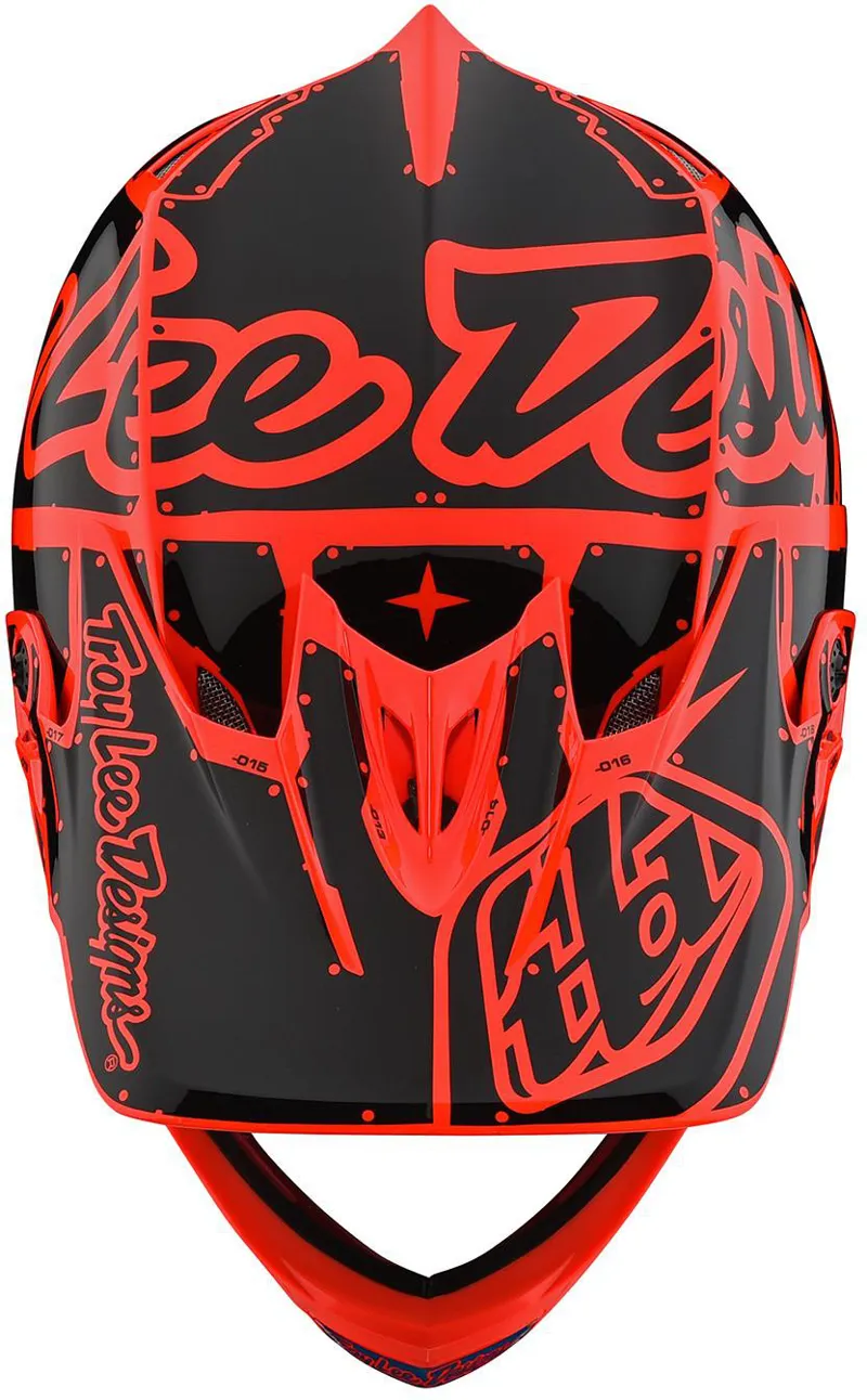 Troy Lee Designs D3 Fiberlite Full Face Helmet Factory Orange-3
