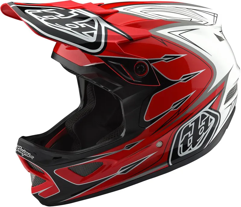 Troy Lee Designs D3 Comp Full Face Helmet Corona Red/White