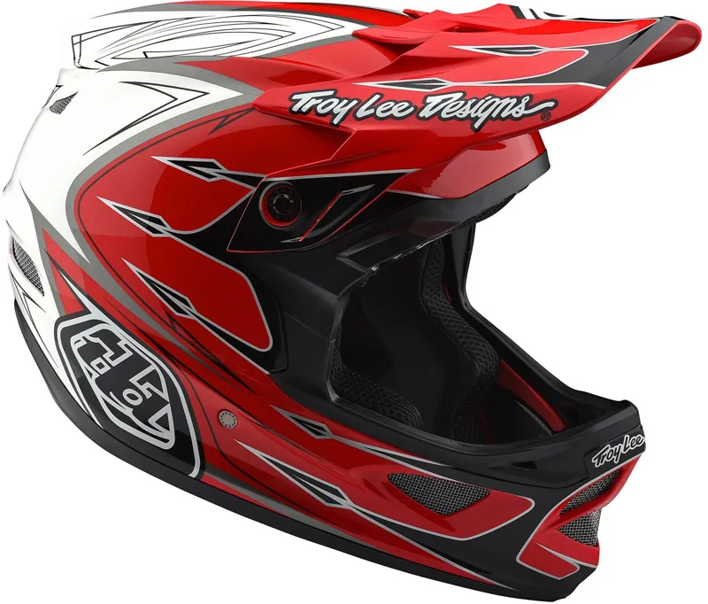 Troy Lee Designs D3 Comp Full Face Helmet Corona Red/White-1