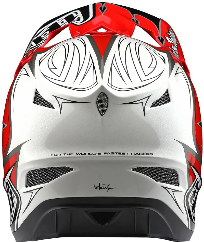Troy Lee Designs D3 Comp Full Face Helmet Corona Red/White-2