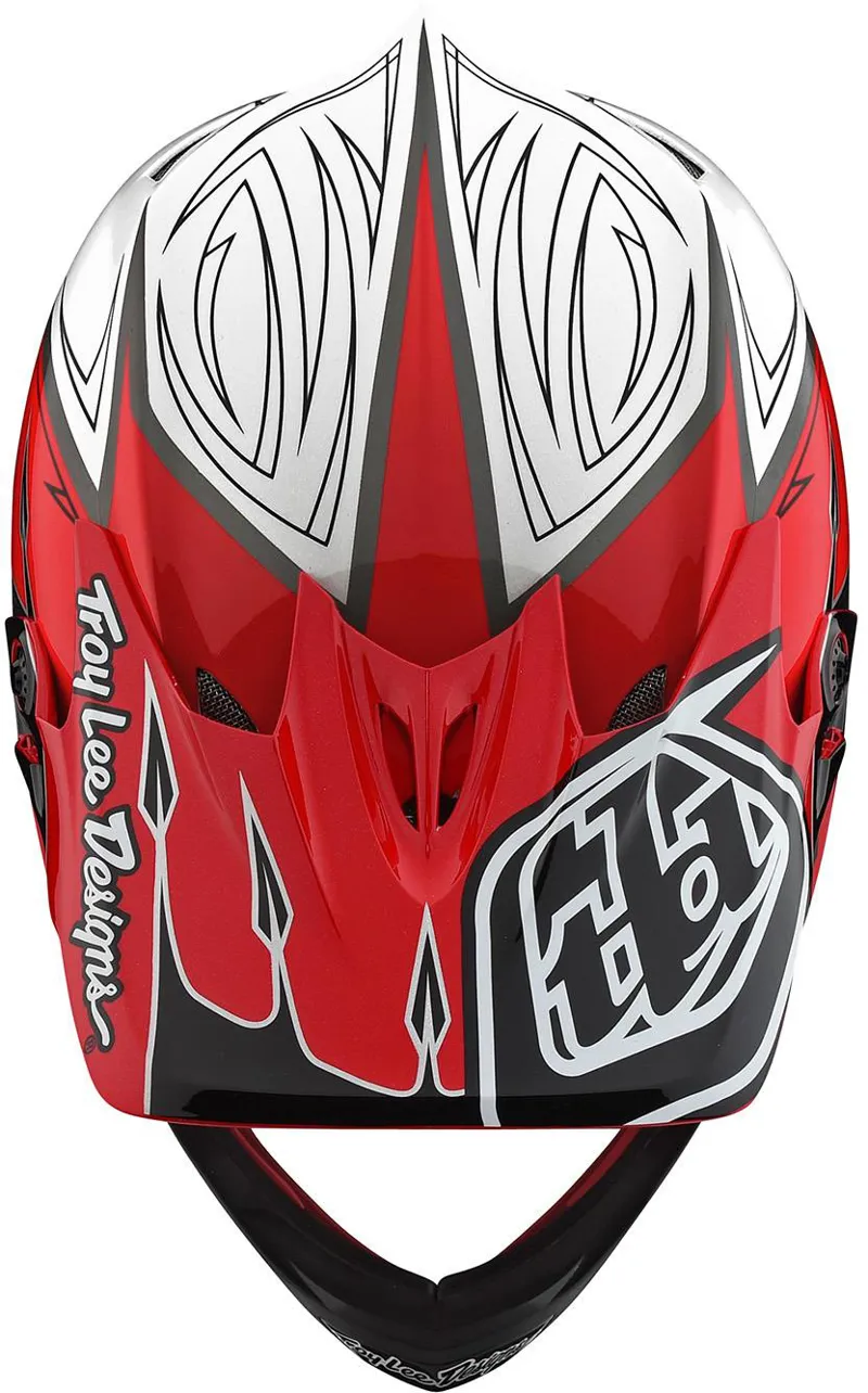 Troy Lee Designs D3 Comp Full Face Helmet Corona Red/White-3