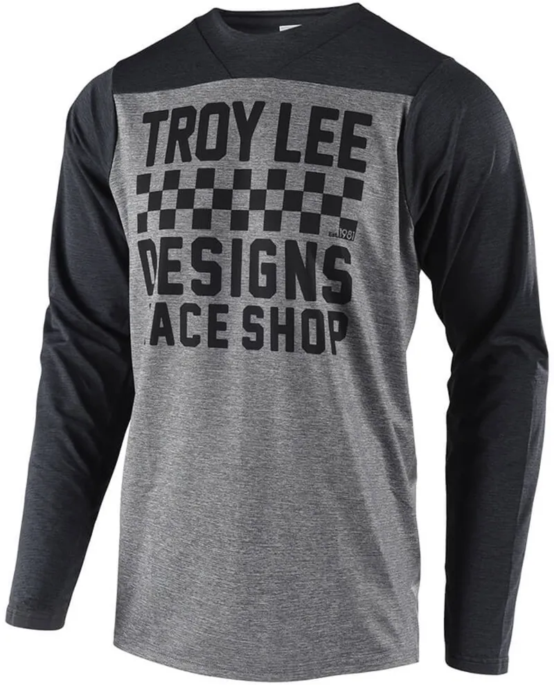 Troy Lee Designs Skyline LS Jersey Checkerd Heather Grey/Black