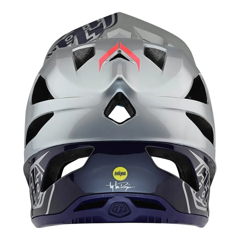 Troy Lee Designs Stage Mips Full Face Helmet Silver/Navy-1