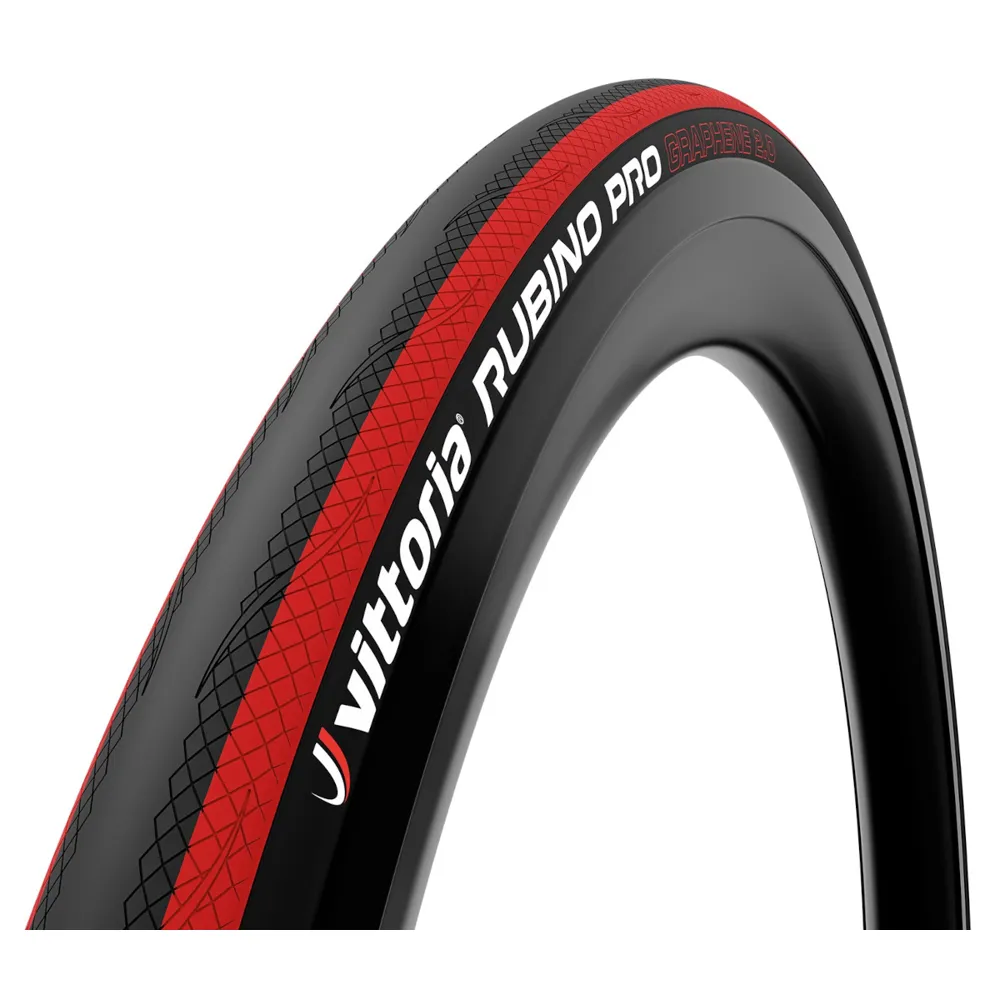 Vittoria Vittoria Rubino Pro IV G2.0 Folding Clincher 700x25c Road Tyre Black/Red