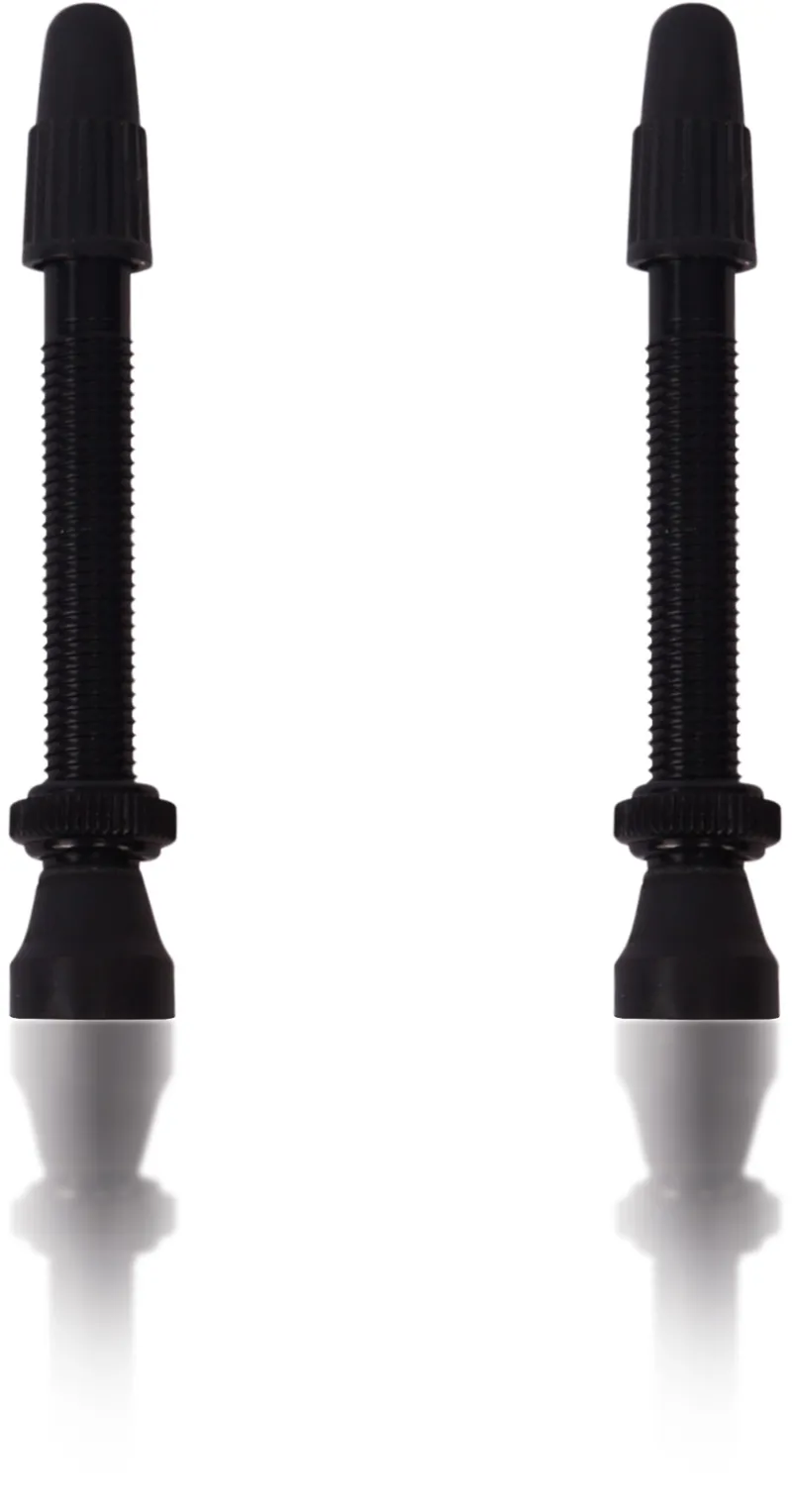 Vittoria Alloy Tubeless Valve Set Pair 44mm Black-1
