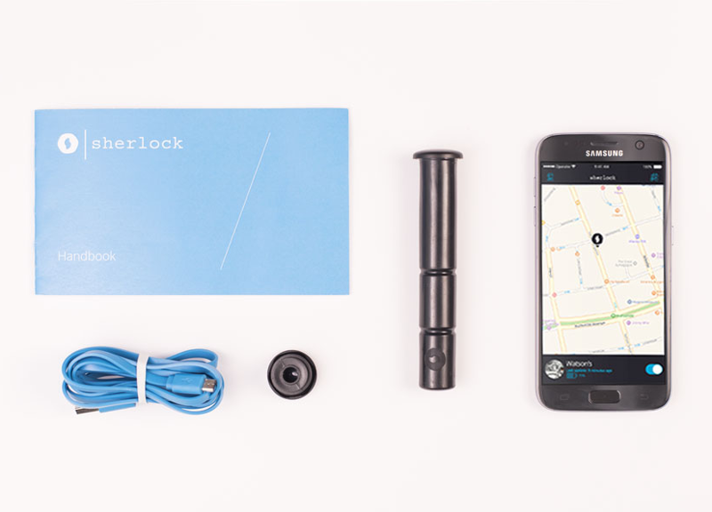 Sherlock Bar End GPS Location Anti-Theft Tracker For Bar End/Black-3