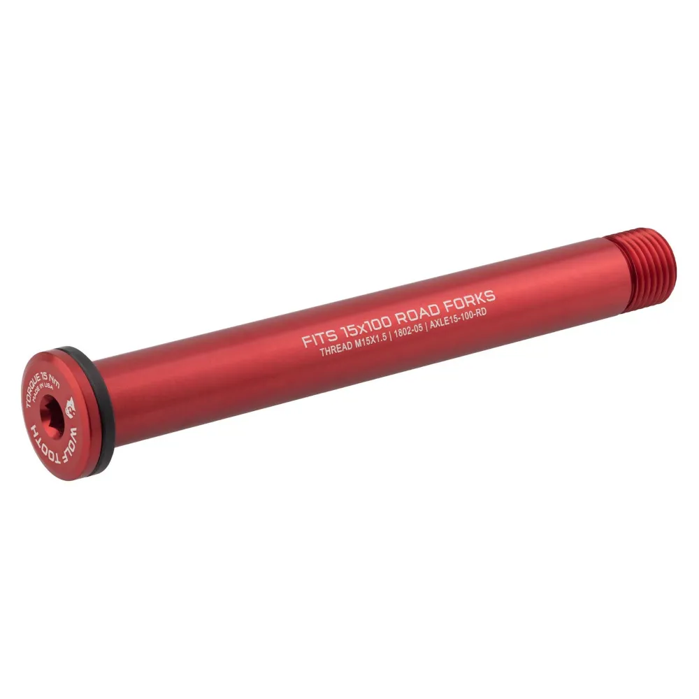 Wolf Tooth Wolf Tooth Axle for Road Forks 100mm Red
