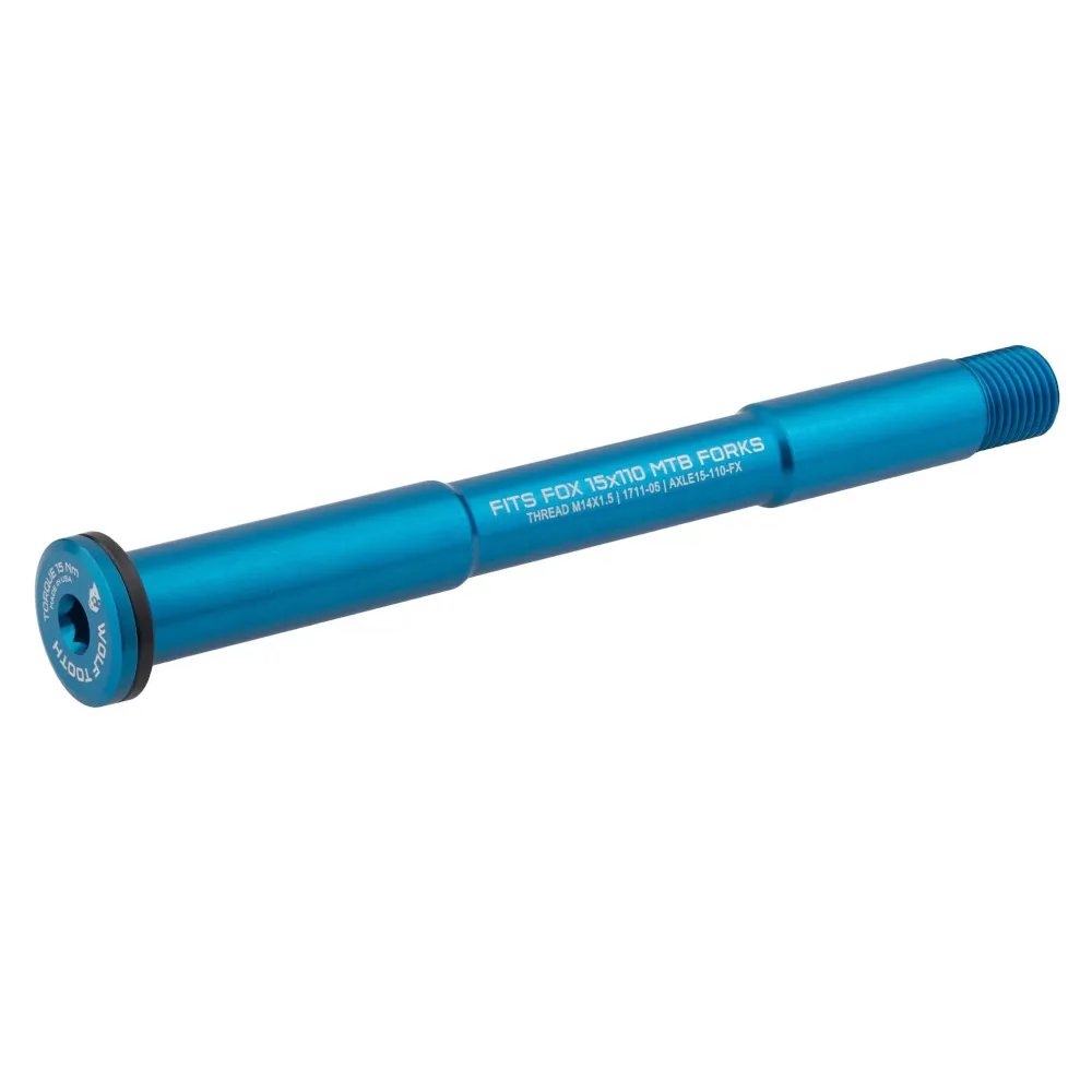 Wolf Tooth Wolf Tooth Axle for Fox Mountain Forks Blue 110mm Blue