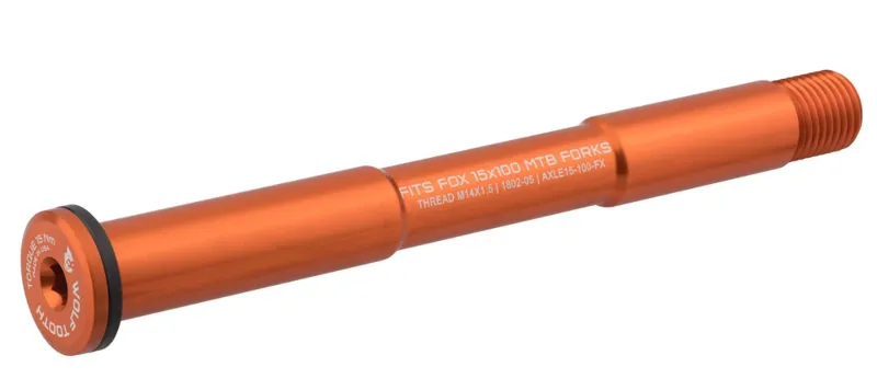 Wolf Tooth Axle for Fox Mountain Forks 110mm Orange-1