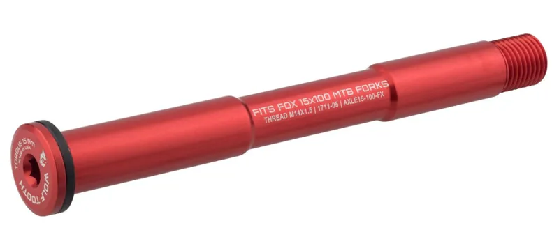 Wolf Tooth Axle for Fox Mountain Forks 110mm Red-1