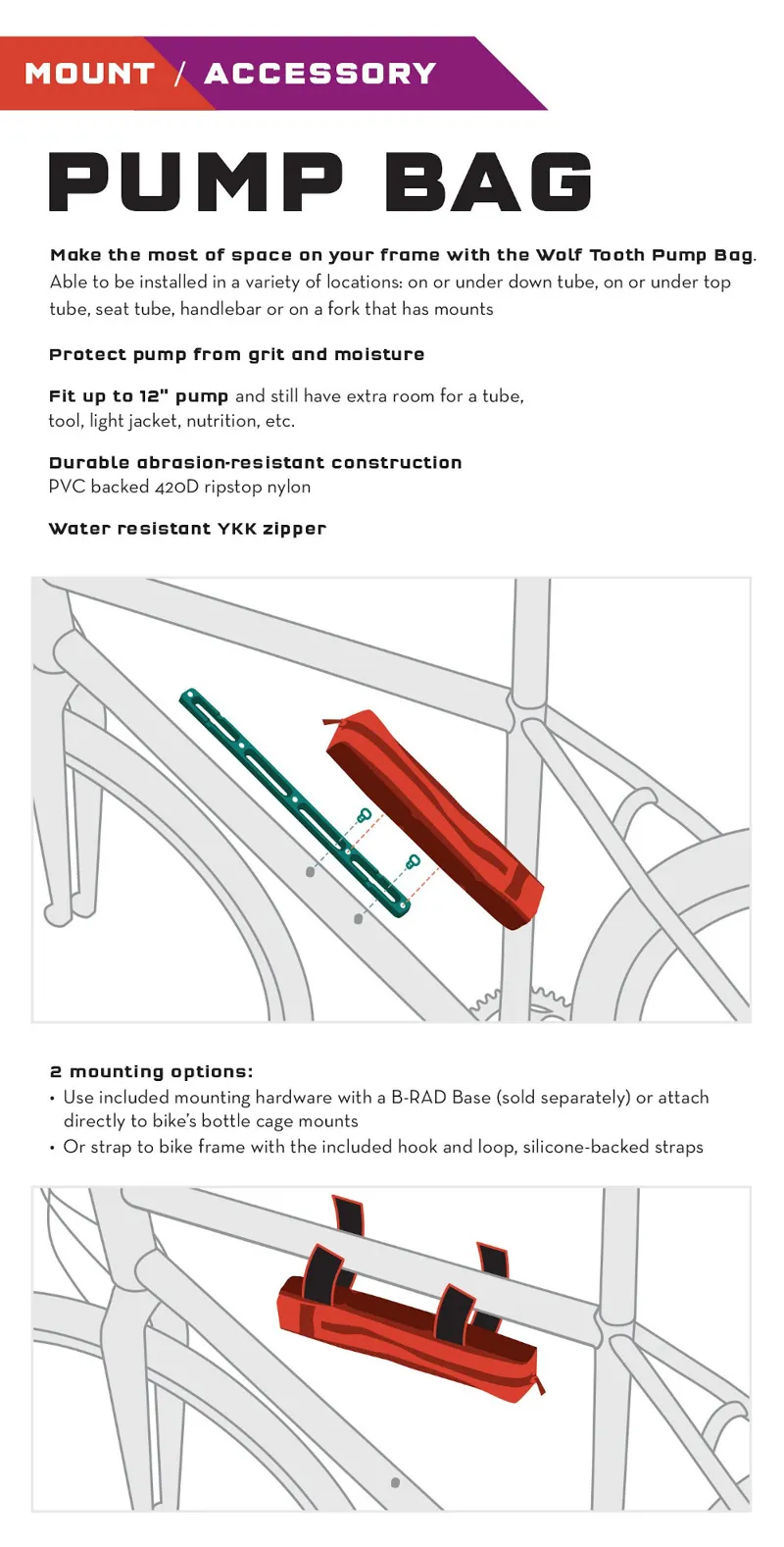 Wolf Tooth B-RAD Pump Bag Black-1