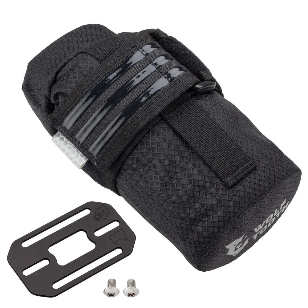 Image of Wolf Tooth B-RAD Roll-Top Bag and Mounting Plate Black
