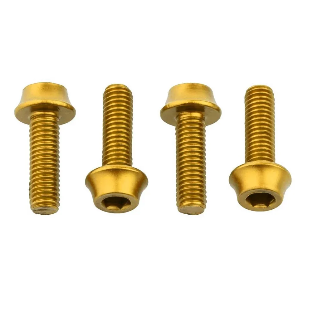 Image of Wolf Tooth Water Bottle Cage Bolts 4 Pack Gold