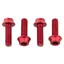 Wolf Tooth Water Bottle Cage Bolts 4 Pack Red