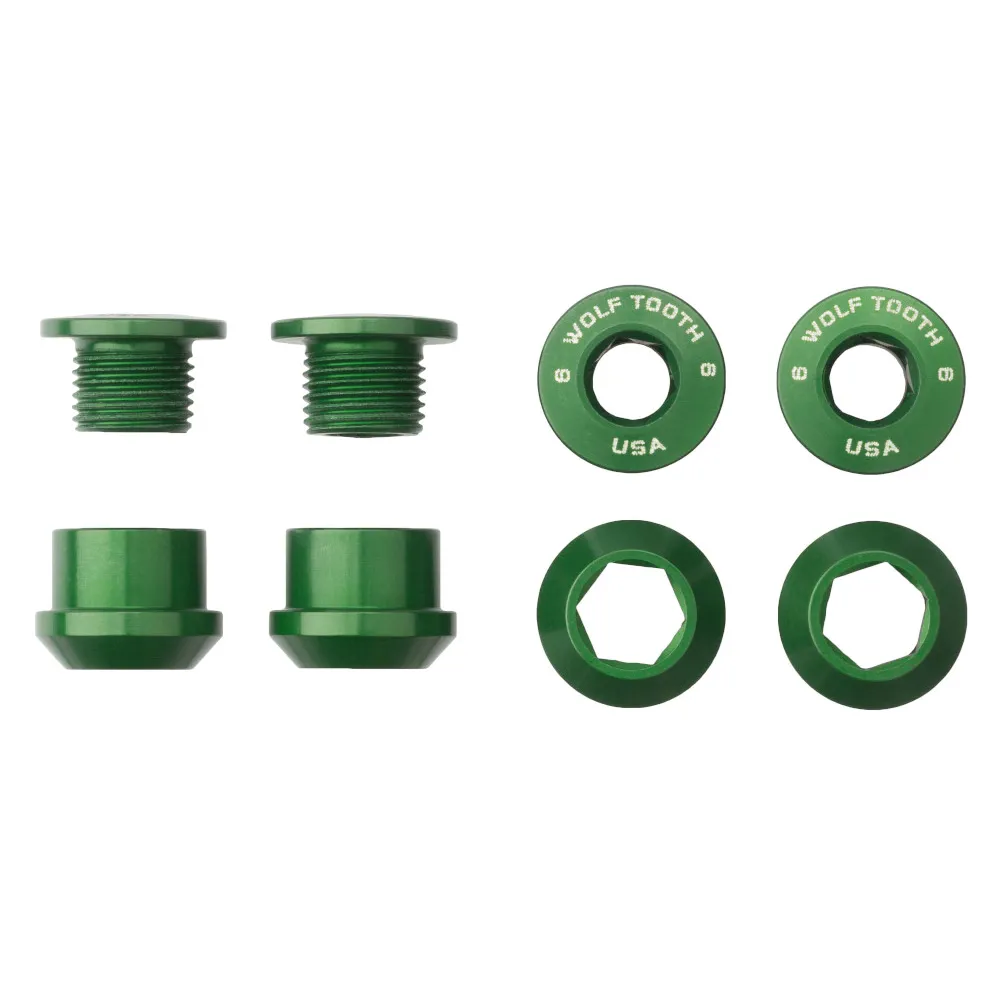 Wolf Tooth Wolf Tooth Chainring Bolts For 1X Set of 4 Green
