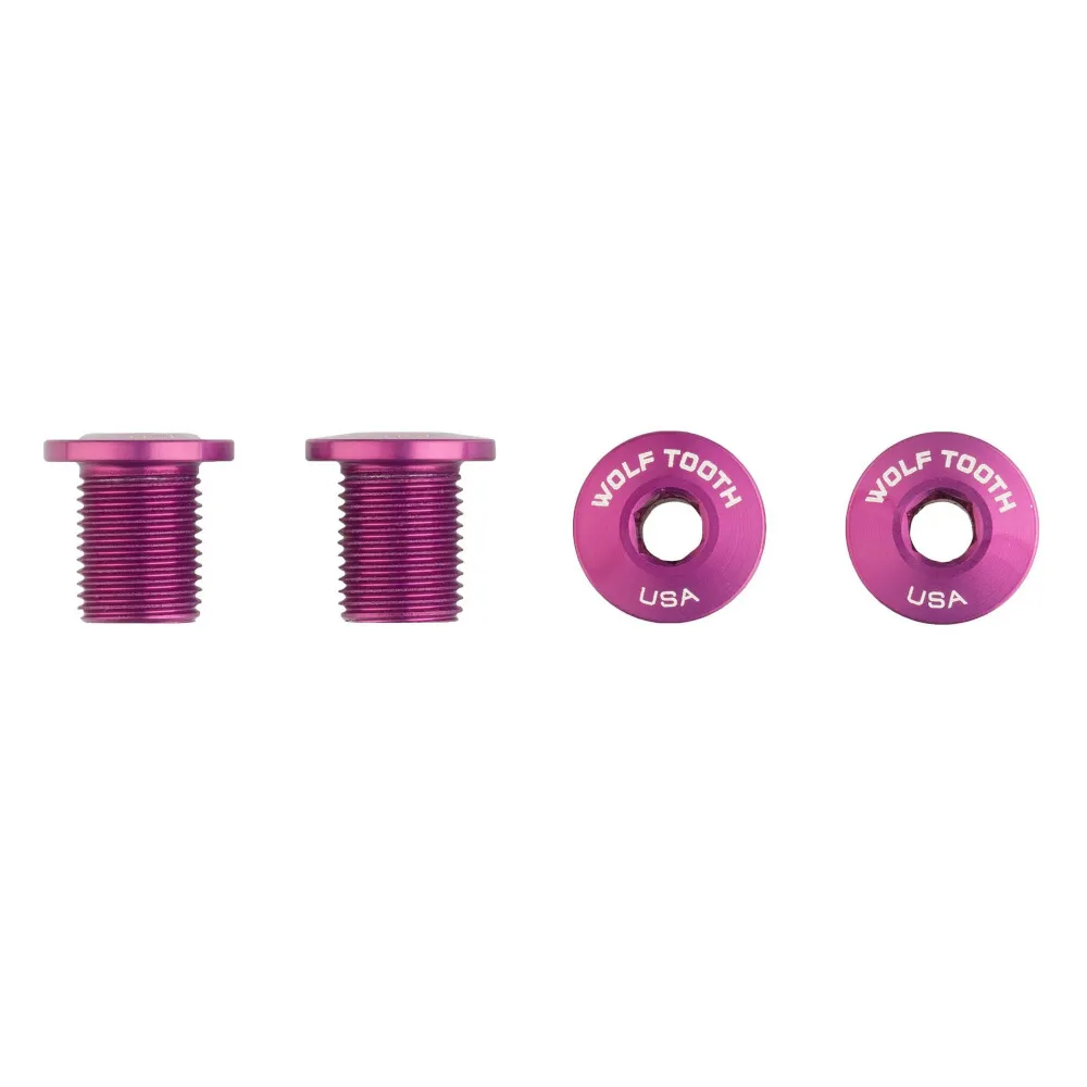Wolf Tooth Wolf Tooth Chainring Bolts x4 For M8 Threaded Chainring 10mm Purple