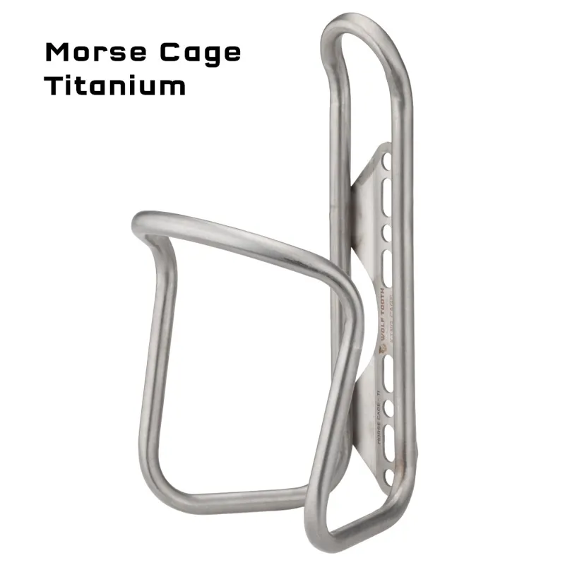 Wolf Tooth Morse Bottle Cage Titanium-1