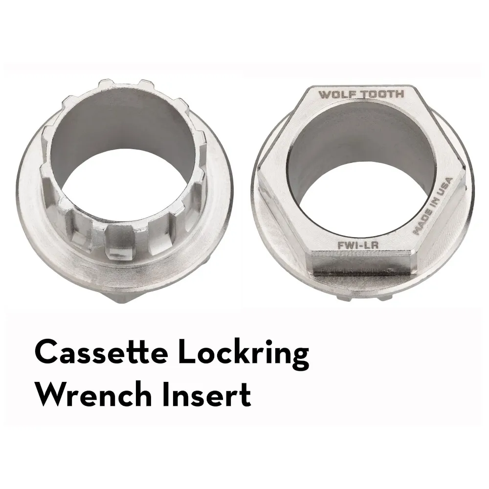 Wolf Tooth Wolf Tooth Pack Wrench Cassette Lock Ring Inserts Silver