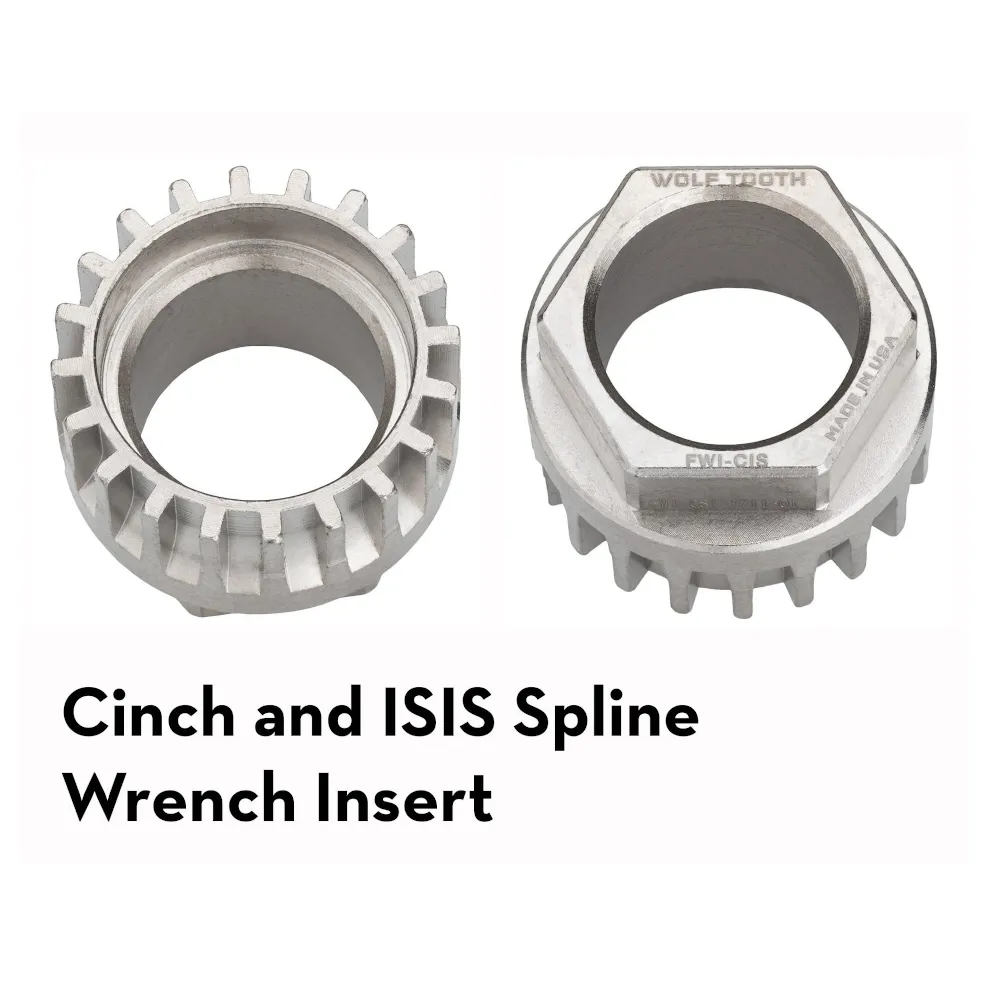 Wolf Tooth Wolf Tooth Pack Wrench Cinch and ISIS Spline Inserts Silver