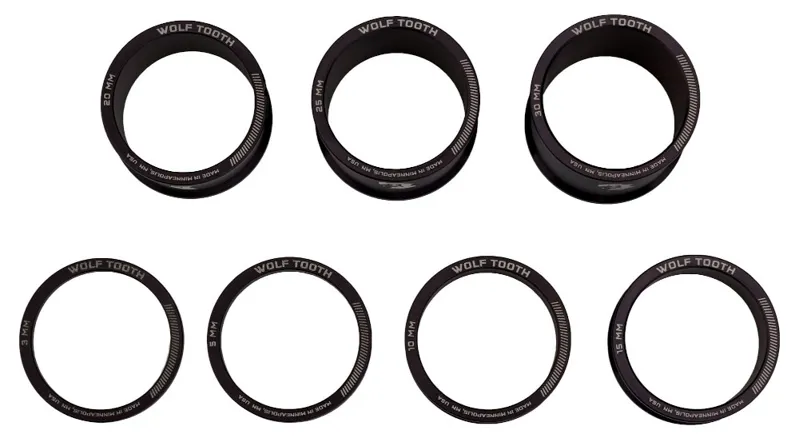 Wolf Tooth Precision Headset Spacers Black-3