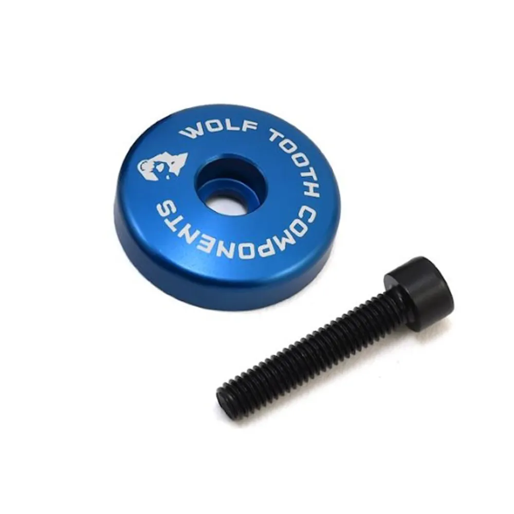 Wolf Tooth Wolf Tooth Ultralight Stem Cap with Integrated Spacer Blue