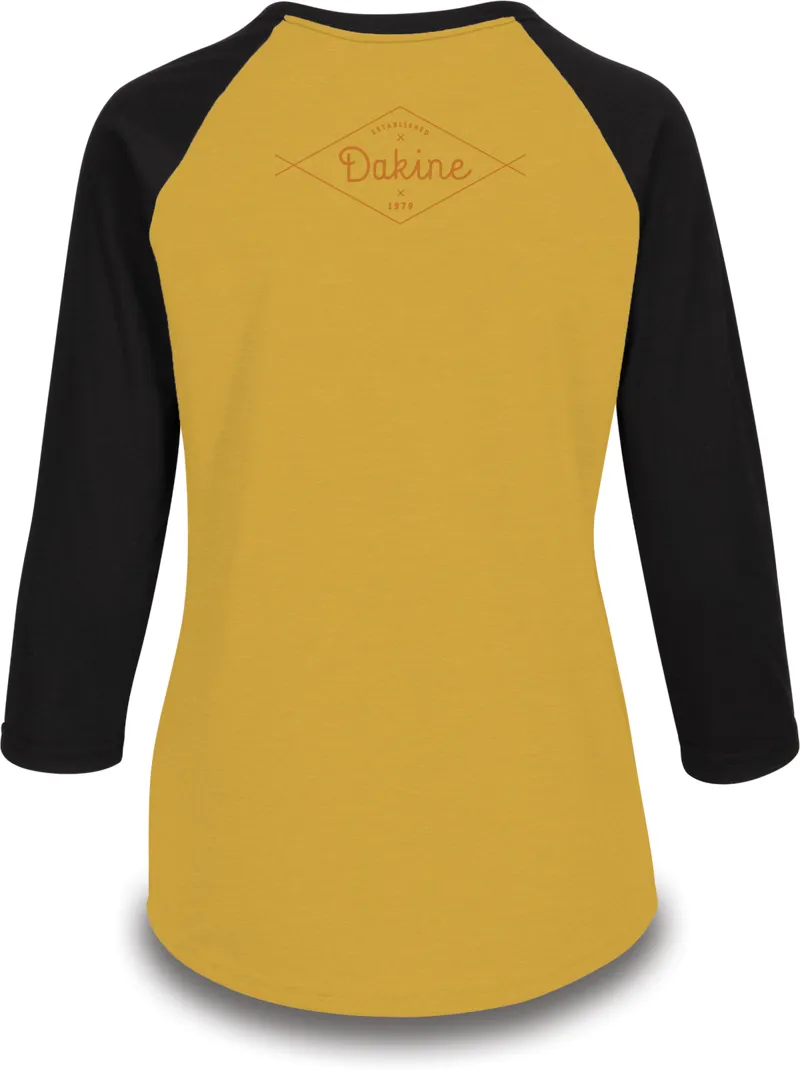 Dakine Womens 3/4 Raglan Tech Tee Golden Glow-1