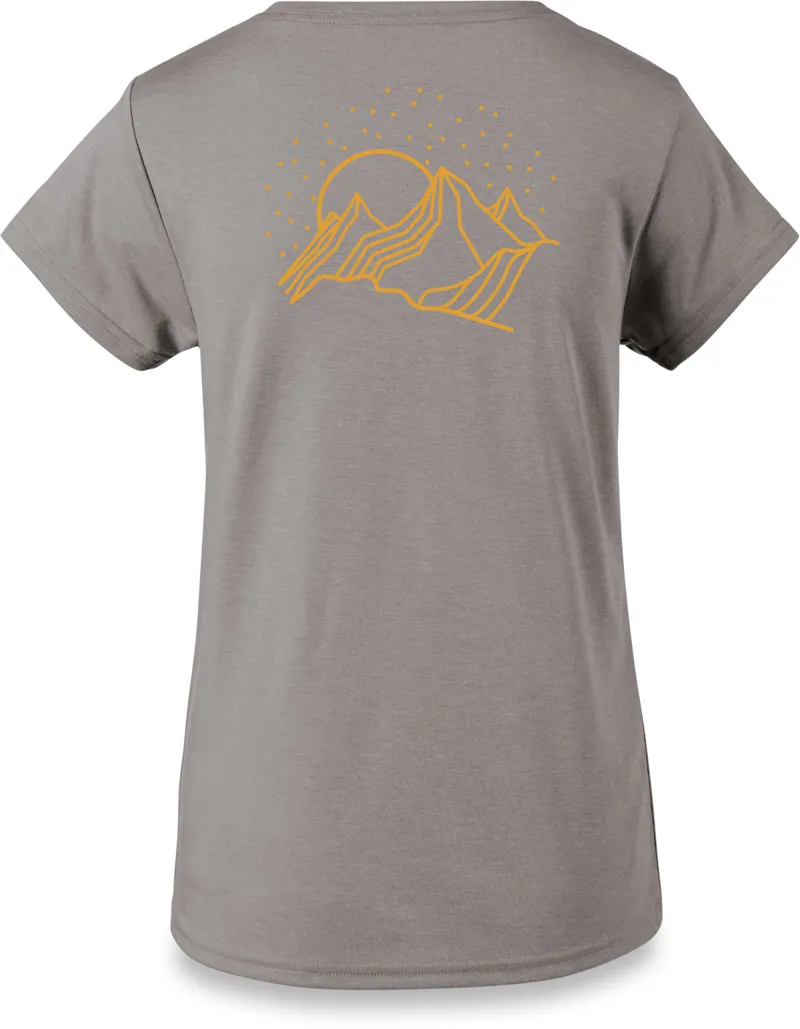 Dakine Mountain Stars Womens SS Tech Tee Heather Graphite-1