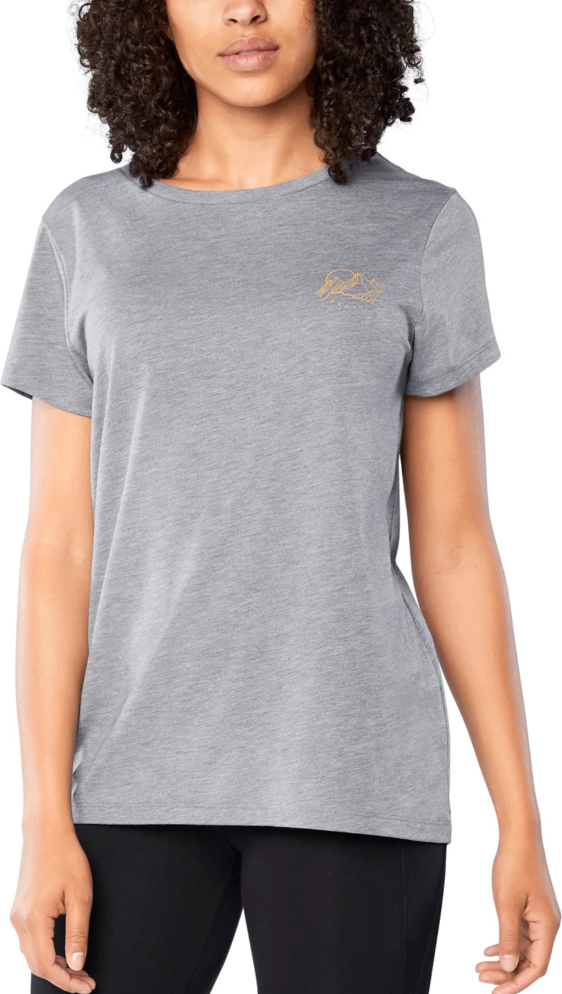 Dakine Mountain Stars Womens SS Tech Tee Heather Graphite-2