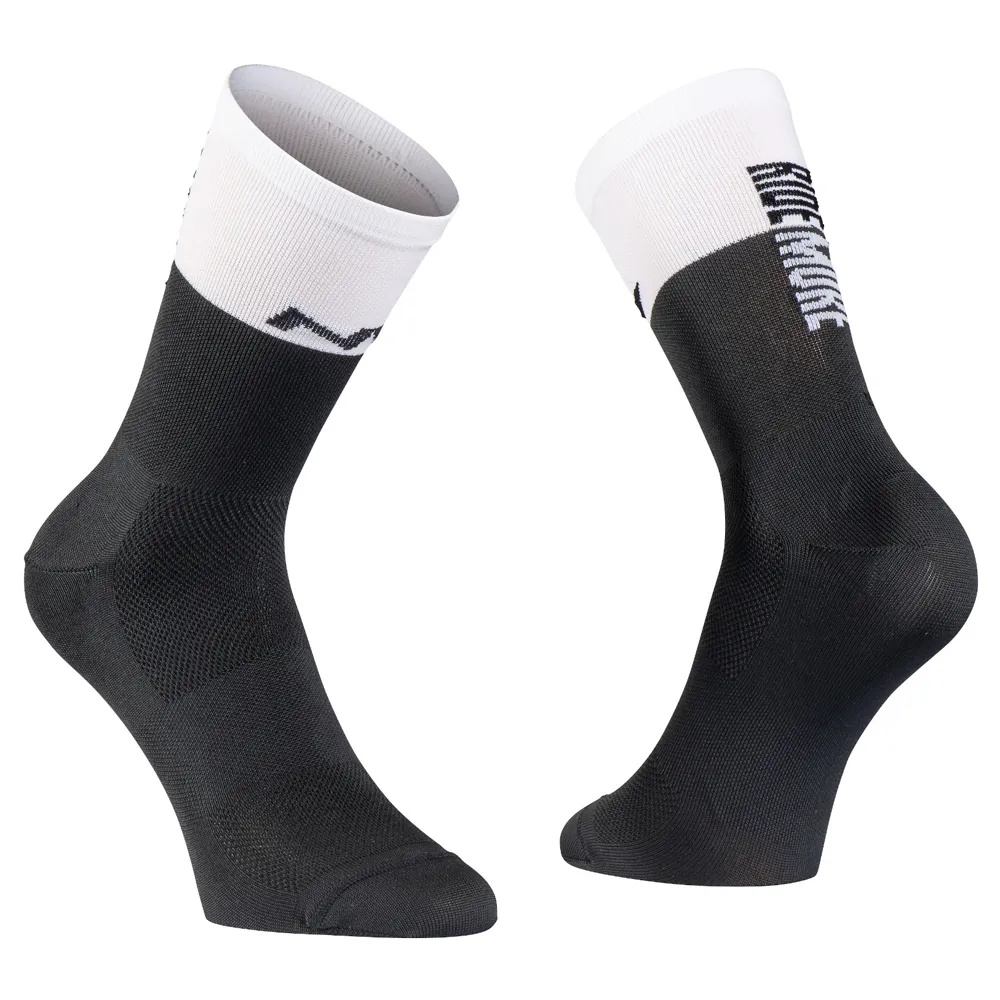 Image of Northwave Work Less Ride More Socks Black/White