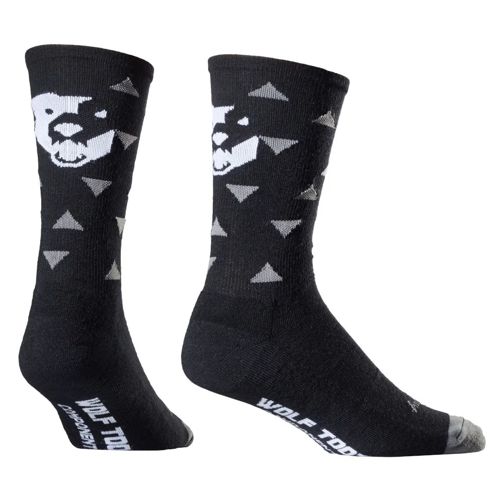 Wolf Tooth Wolf Tooth Sock Guy Triangle Wooligan Socks Black/White