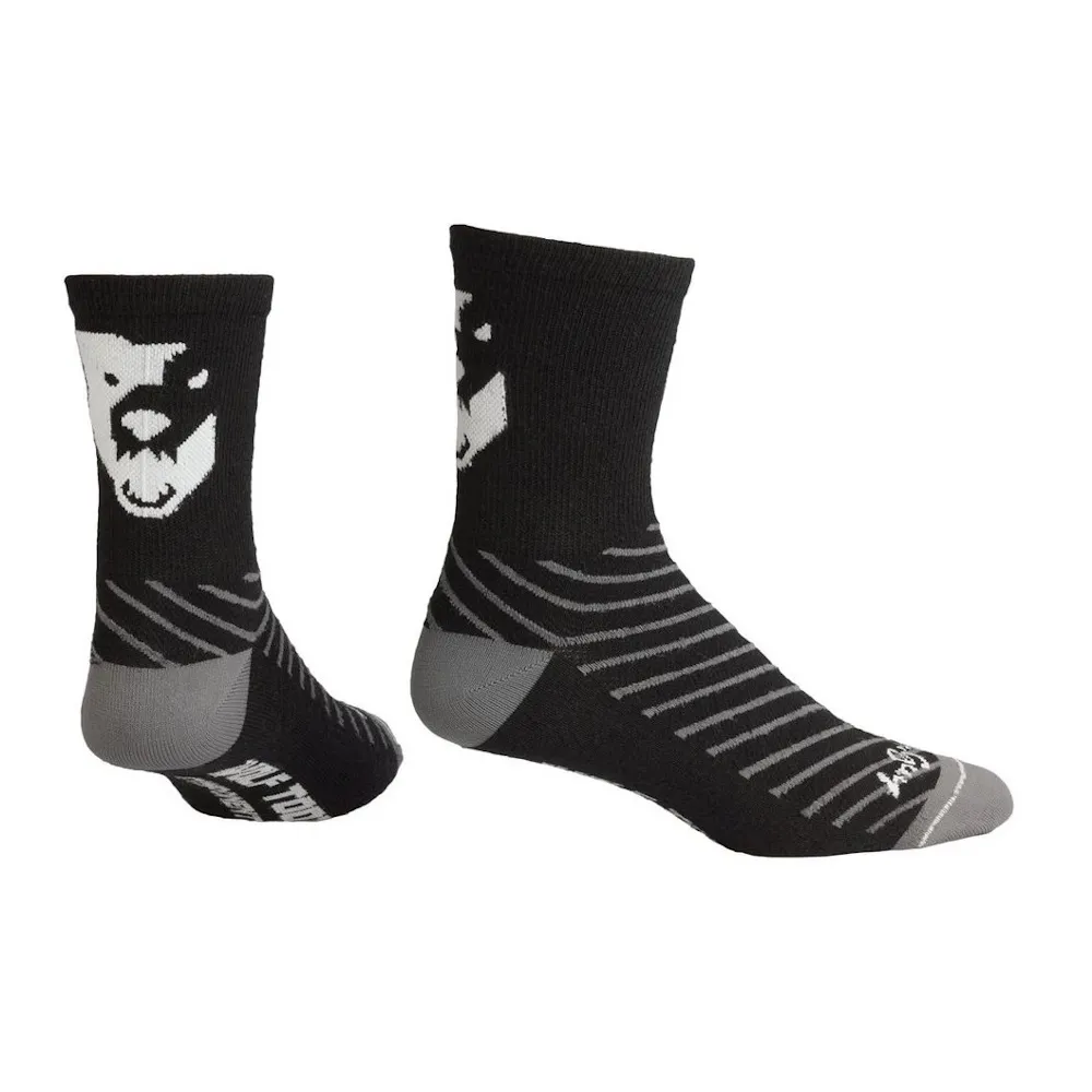 Image of Wolf Tooth Sock Guy Wool Socks Black/White