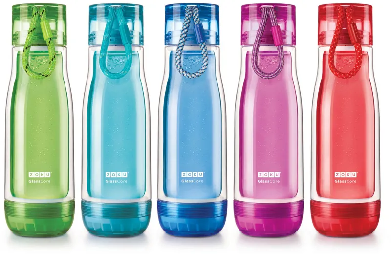 Zoku Everyday Glass Core Bottle 475ml Red-3